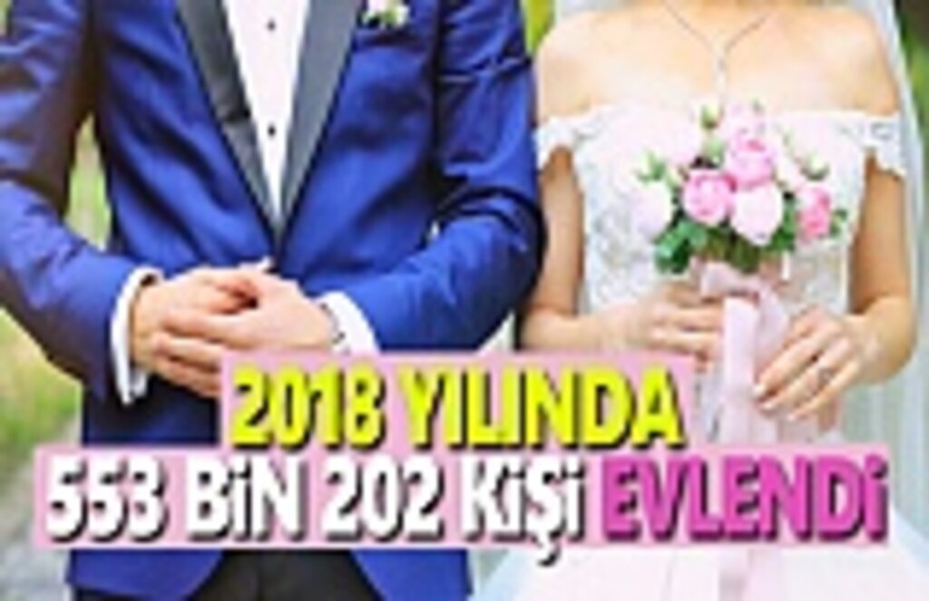 2018 Yılın'da 553 Bin 202 Kişi Evlendi