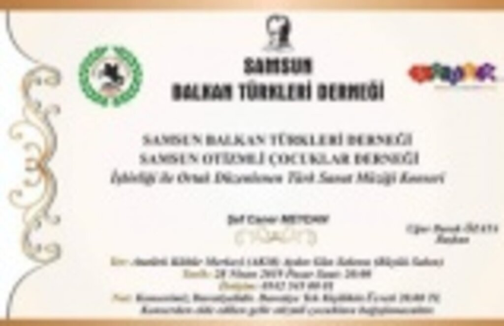 Otizmli çocuklara ve ailelerine destek konseri