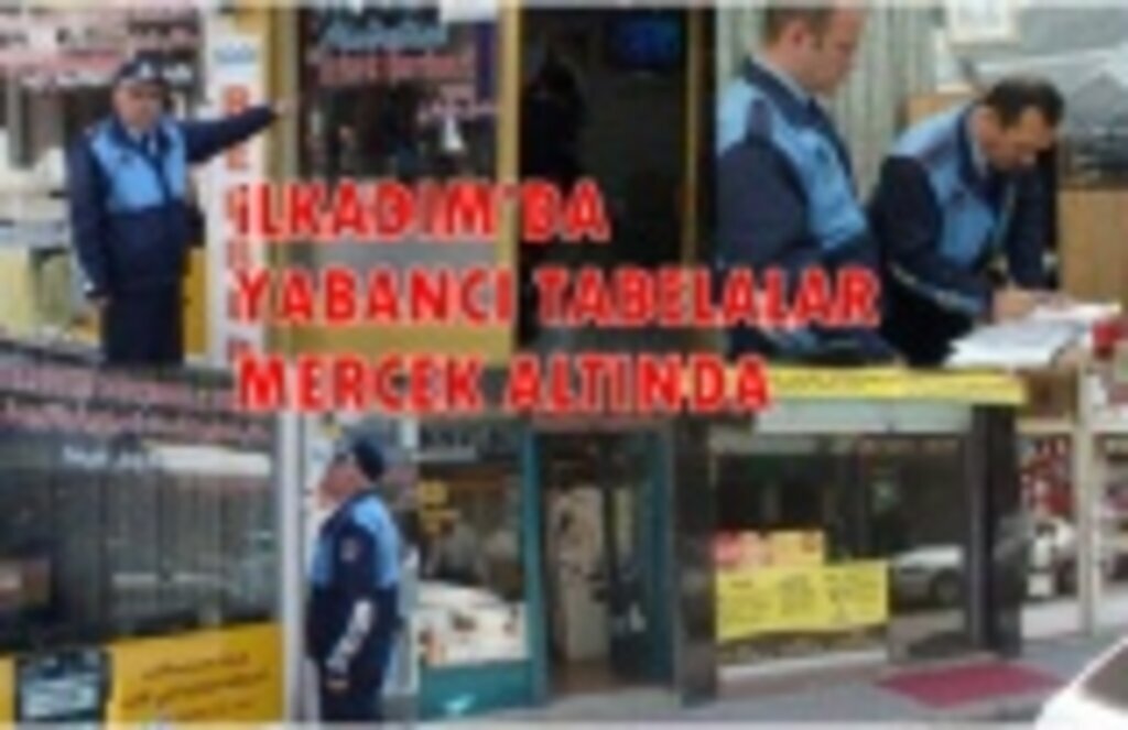 İlkadım'da Türkçe olmayan tabelalar tek tek sökülüyor!