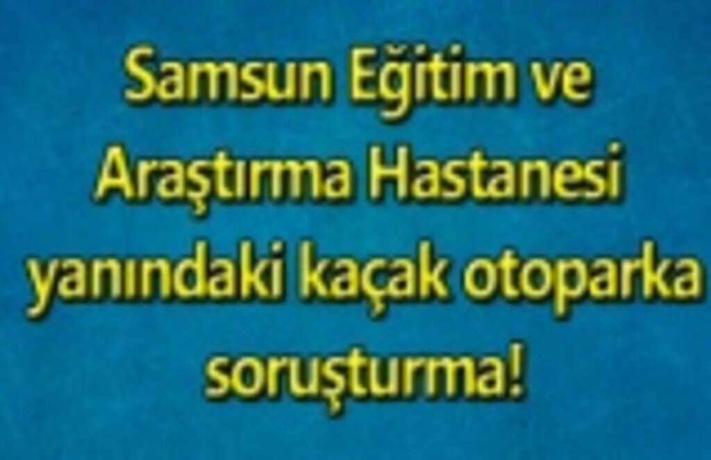Samsun'da kaçak otopark faaliyeti sonlandırıldı!