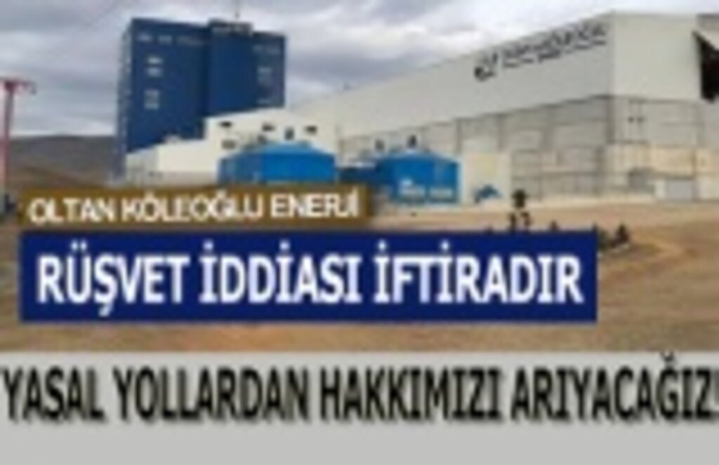 Biyokütle Enerji Santrali'den rüşvet iddiasına açıklama!