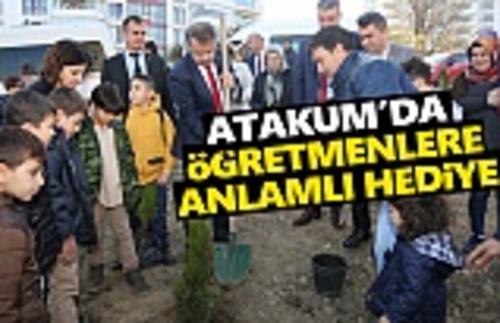 Atakum'da öğretmenlere anlamlı hediye