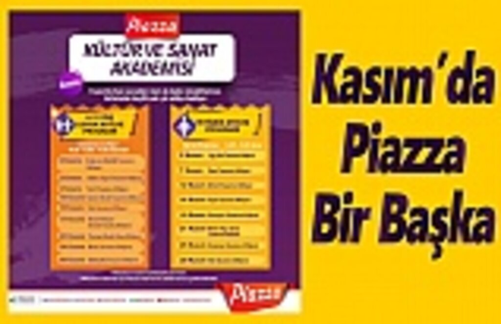 Piazza Kasım Ayı Atölye Programı Yine Dolu Dolu