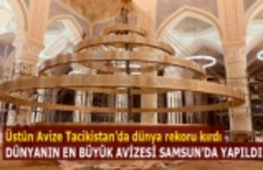 Dünyanın en büyük avizesi Samsun'da yapıldı