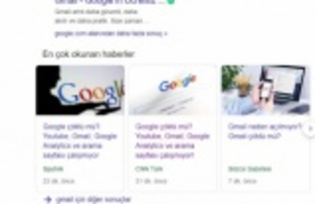 Google gmail çöktü mü?