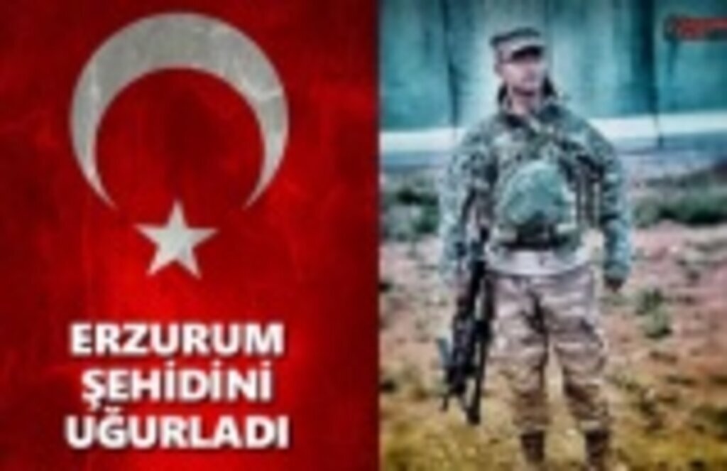 Erzurum'da Şehidi Binler Uğurladı