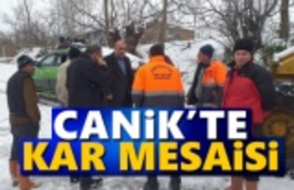 Canik’te kar mesaisi