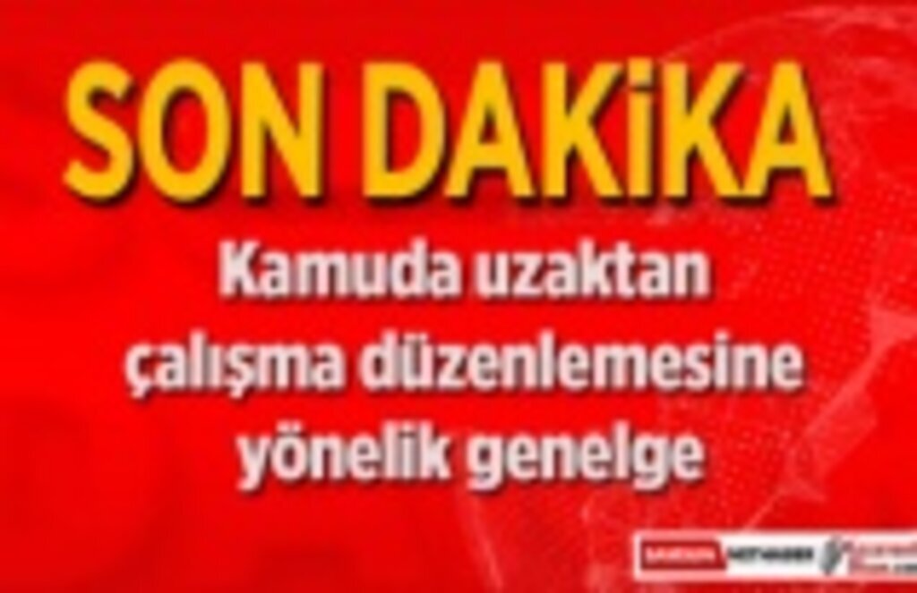 Kamuda uzaktan çalışma düzenlemesine yönelik genelge