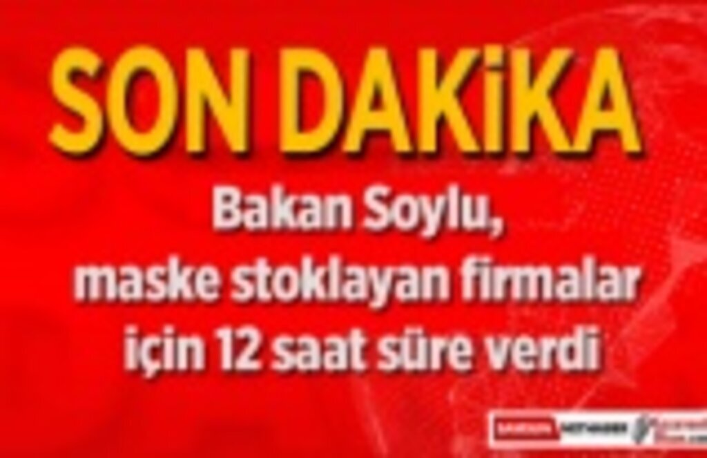 Maske stoklayan firmalar tespit edildi, İşlem yapılacak!