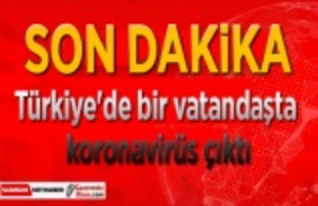 Türkiye'de ilk koronavirüs vakası görüldü