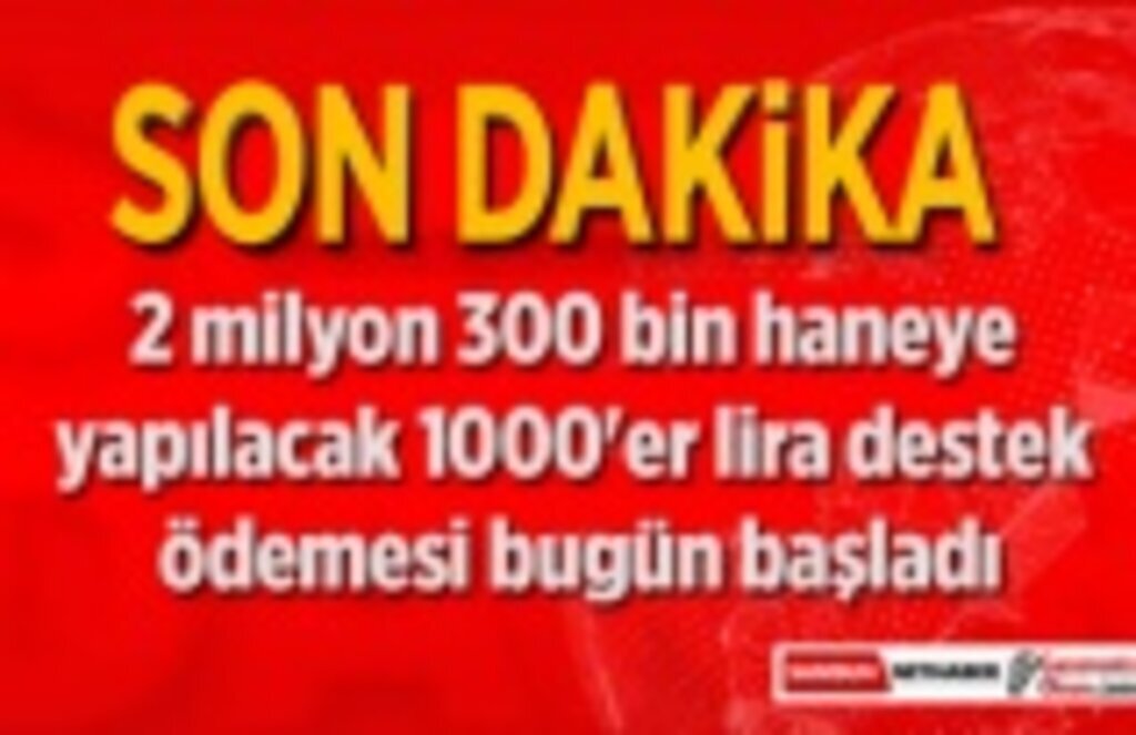 1000'er lira destek ödemeleri başladı - Samsun Haber