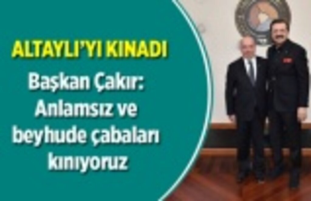 Başkan Sinan Çakır, Fatih Altaylı'yı kınadı