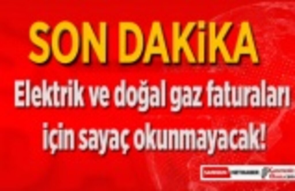 Elektrik ve doğal gaz faturaları için sayaç okunmayacak!