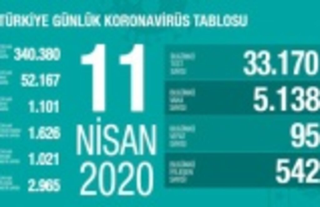 Türkiye'de koronavirüsten ölenlerin sayısı 1101'e yükseldi