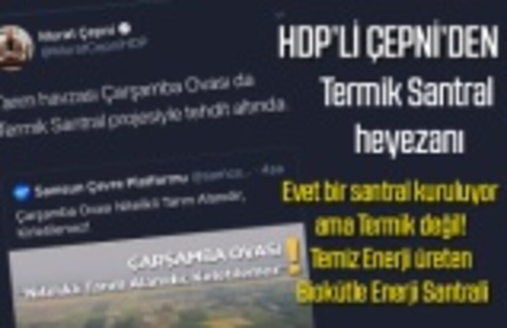 HDP'li Çepni'nin Çarşamba'ya Termik Santral heyezanı
