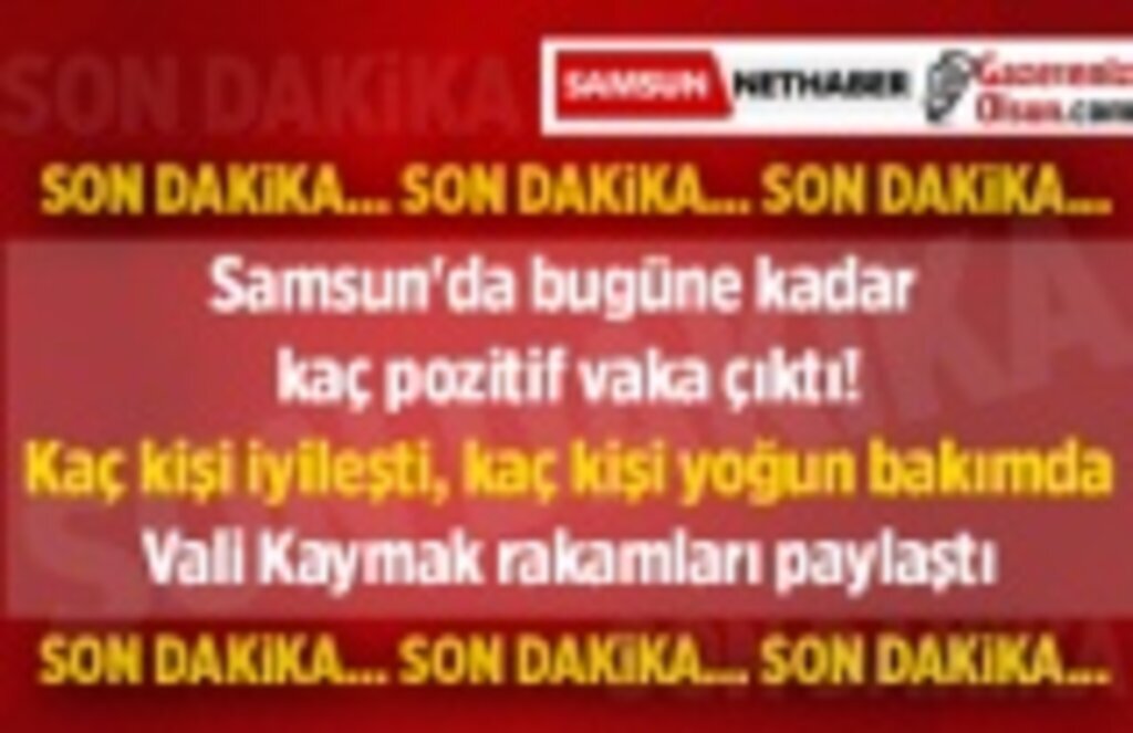 Samsun'un koronavirüs tablosu açıklandı - Samsun Haberleri
