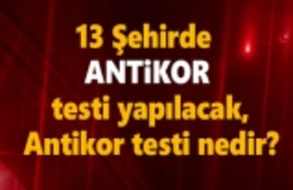 13 Şehirde antikor testi yapılacak, antikor testi nedir?