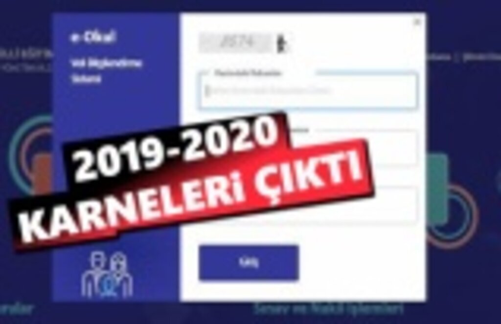 e-okul girişi ile karne sorgulama Meb e-okul'da ... Karneler çıktı