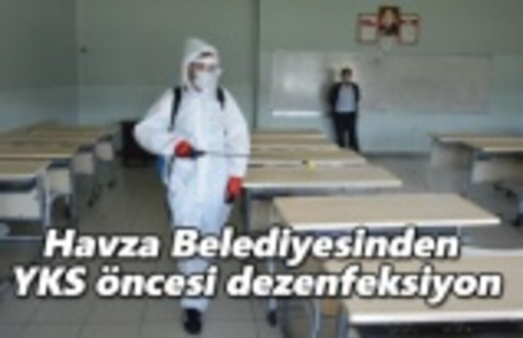 Havza Belediyesinden YKS öncesi dezenfeksiyon