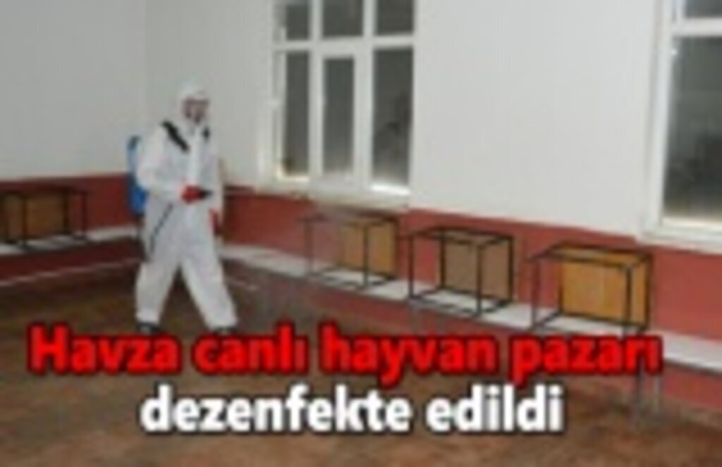 Havza canlı hayvan pazarı dezenfekte edildi