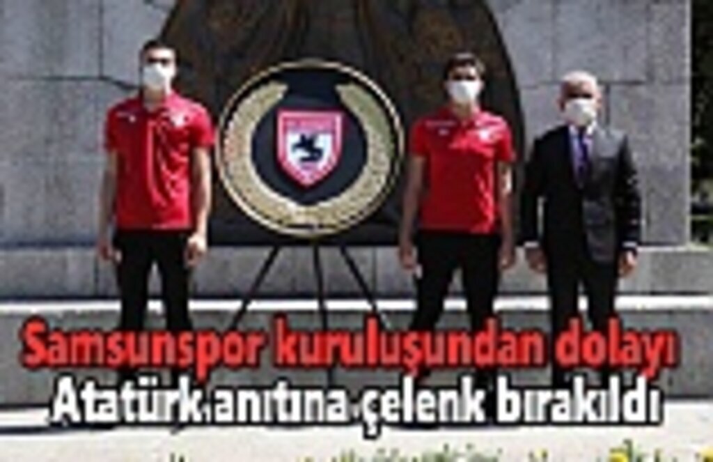 Samsunspor'dan Atatürk anıtına çelenk