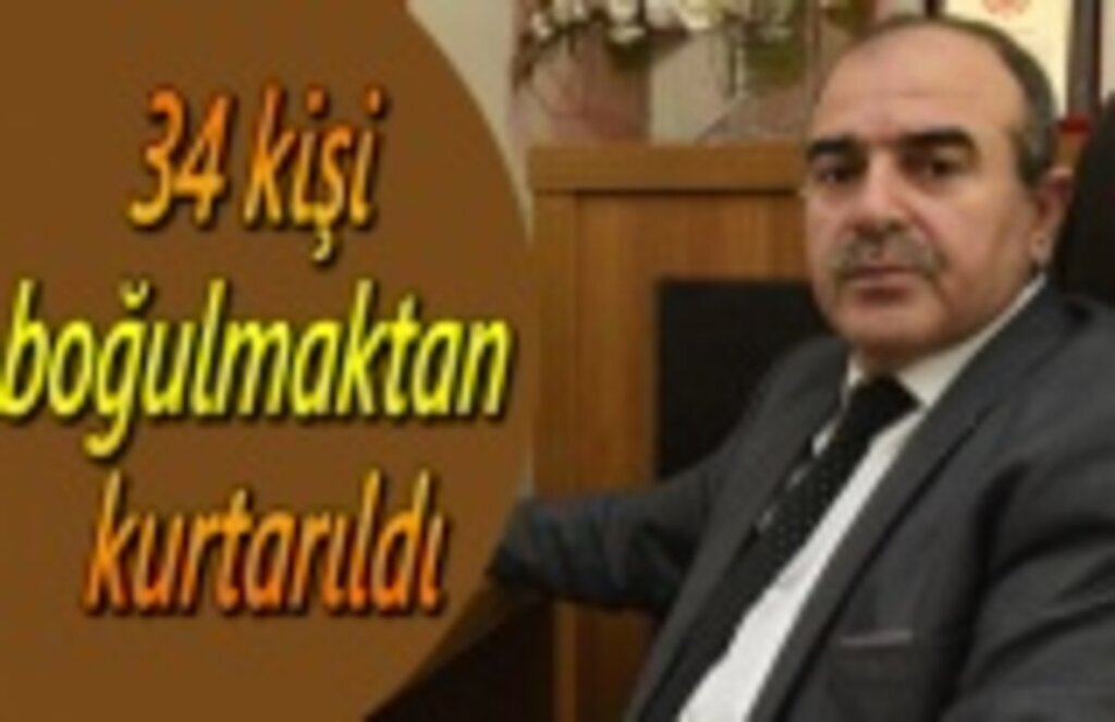 34 kişi boğulmaktan kurtarıldı