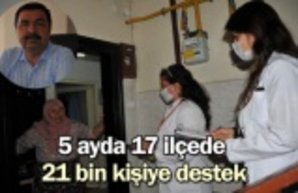 5 ayda 17 ilçede 21 bin kişiye destek