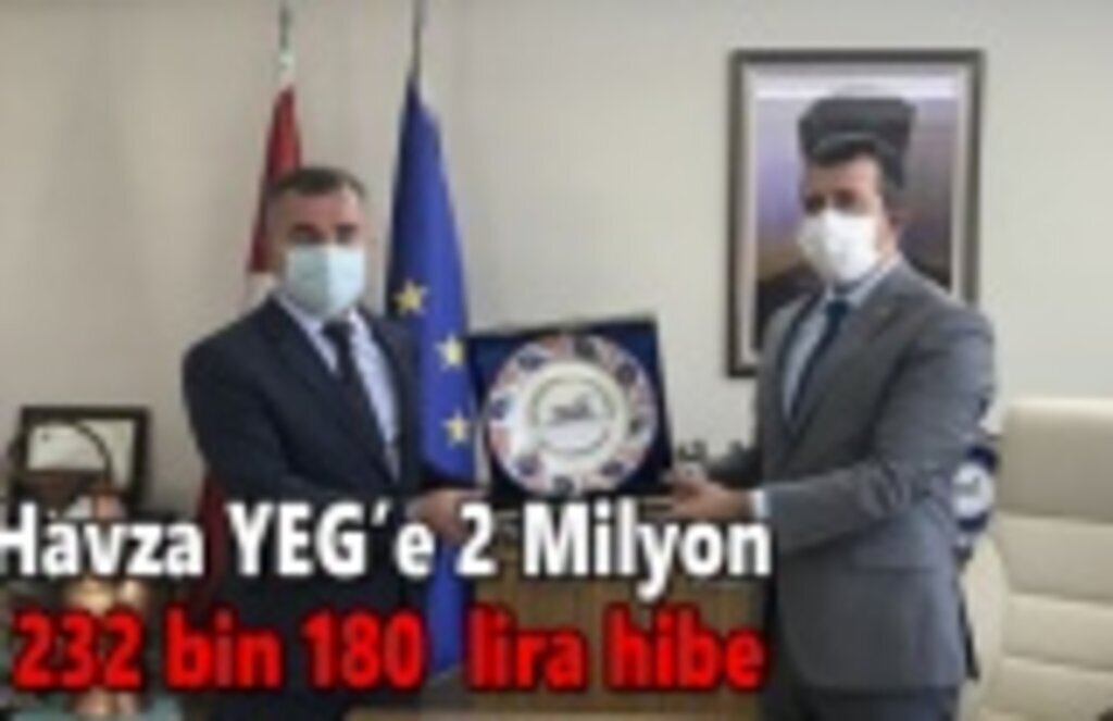 Havza YEG’e 2 Milyon 232 bin 180 lira hibe