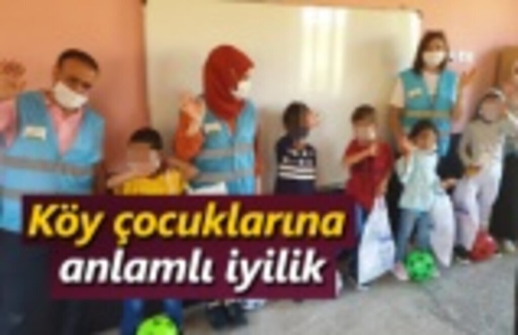 Köy çocuklarına anlamlı iyilik