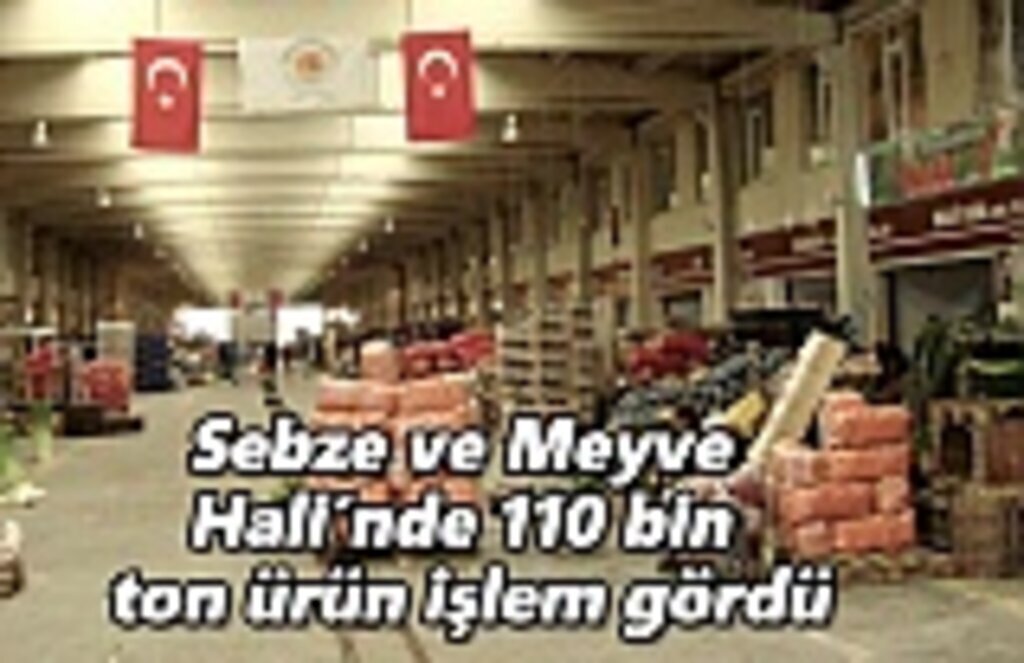 Sebze ve Meyve Hali’nde 110 bin ton ürün işlem gördü