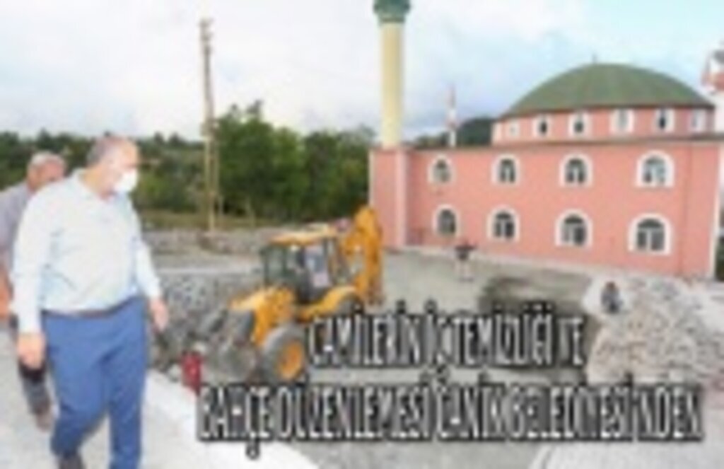 Camilerin iç temizliği ve bahçe düzenlemesi Canik Belediyesi'nden