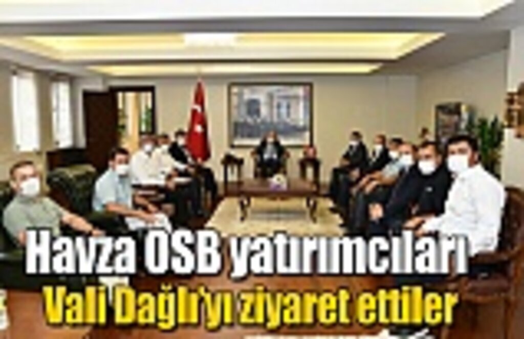 Havza OSB yatırımcıları Vali Dağlı’yı ziyaret ettiler