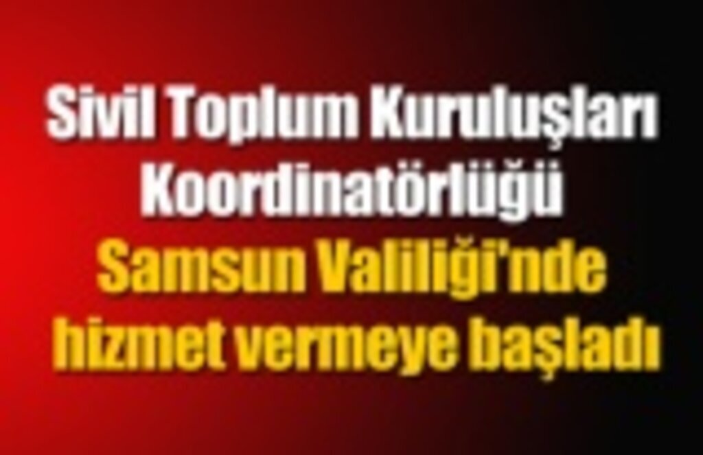 Sivil Toplum Kuruluşları Koordinatörlüğü kuruldu - Samsun Haber