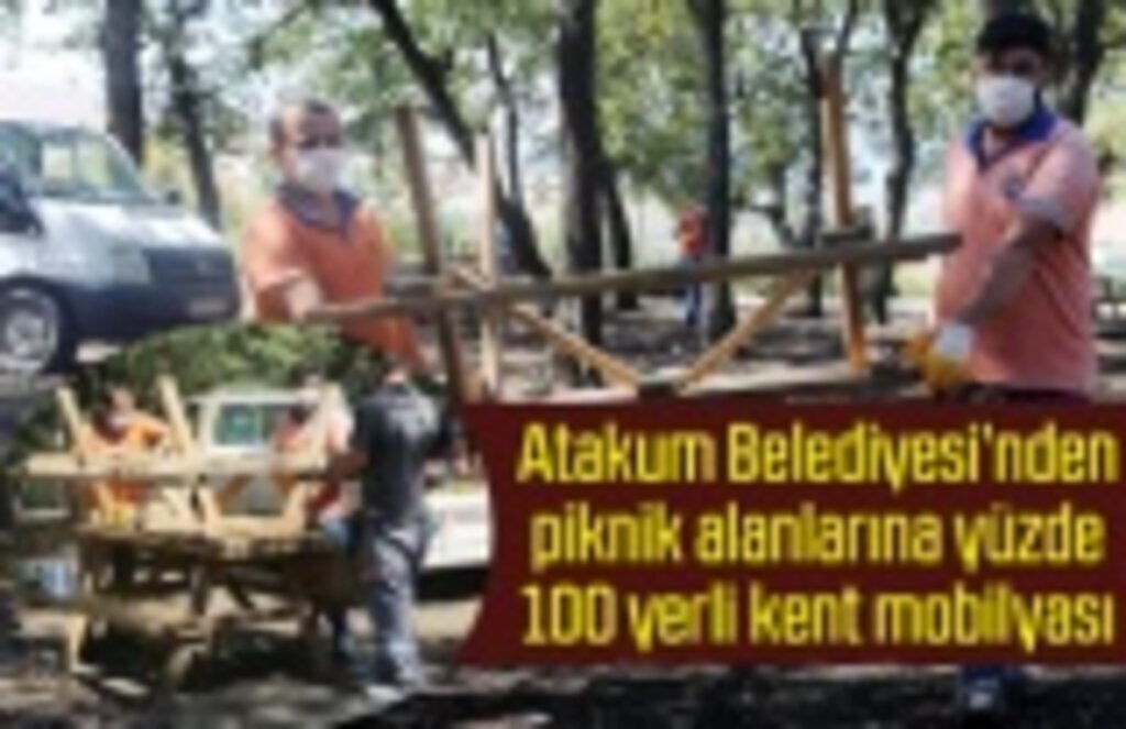 Atakum Belediyesi'nden piknik alanlarına kent mobilyası