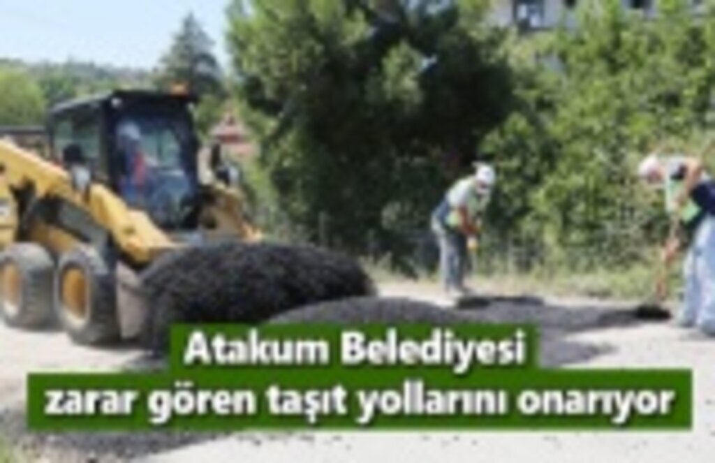Atakum Belediyesi zarar gören taşıt yollarını onarıyor