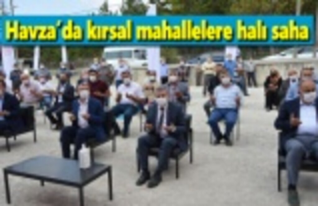 Havza’da kırsal mahallelere halı saha
