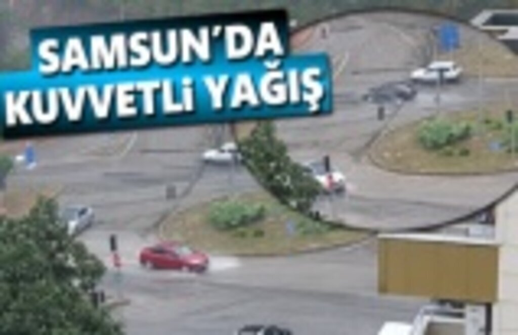 Samsun'da Kuvvetli yağış, Sürücüler zor anlar yaşadı