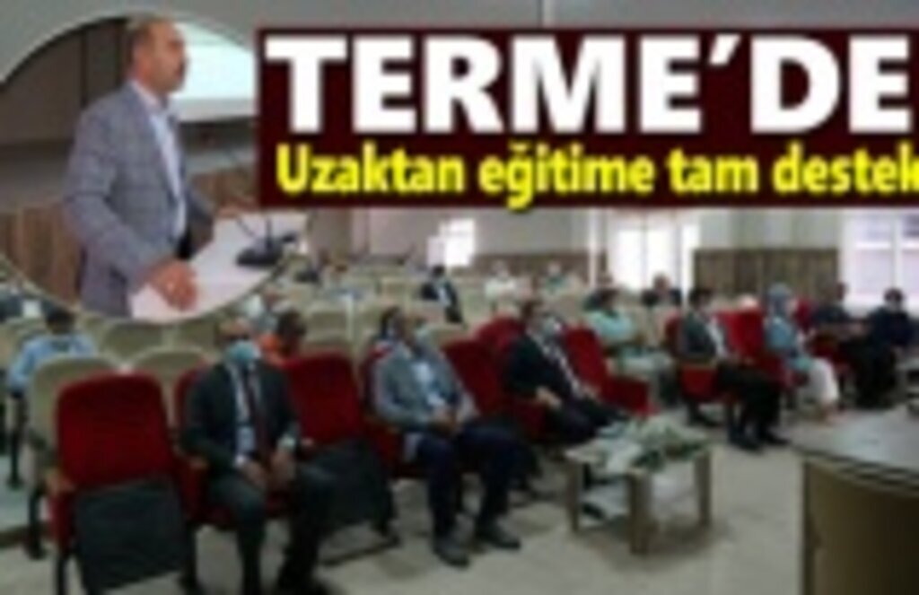 Terme'de uzaktan eğitime tam destek