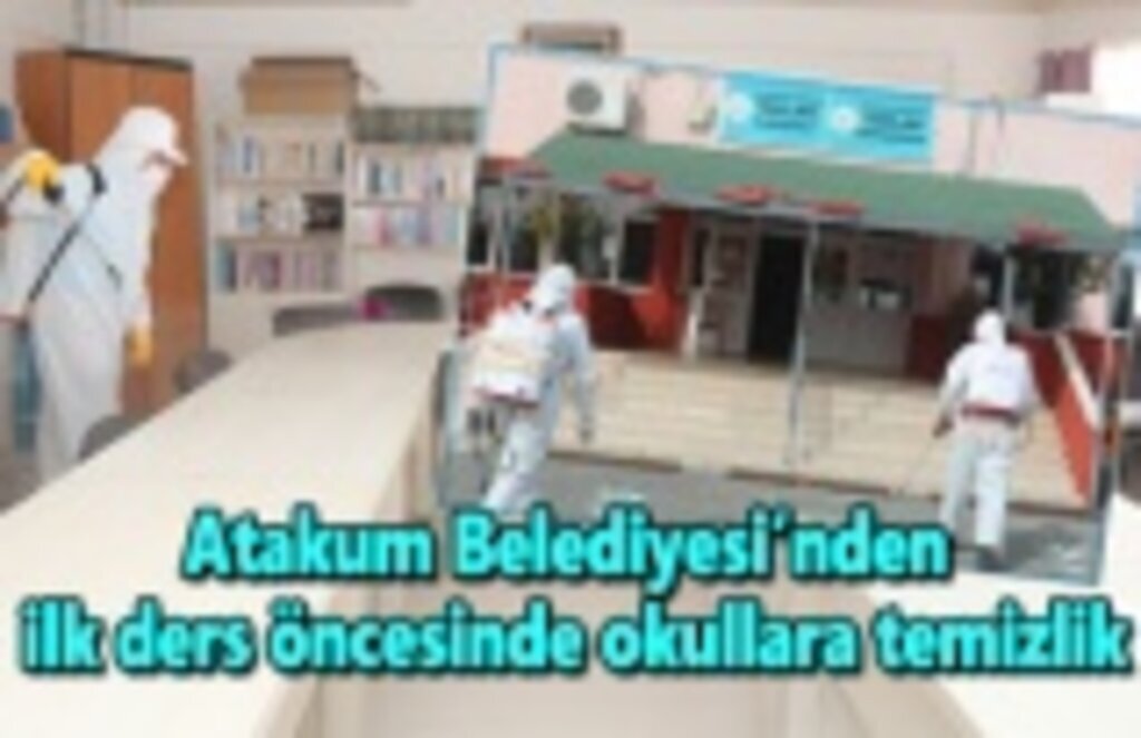 Atakum Belediyesi’nden ilk ders öncesinde okullara temizlik