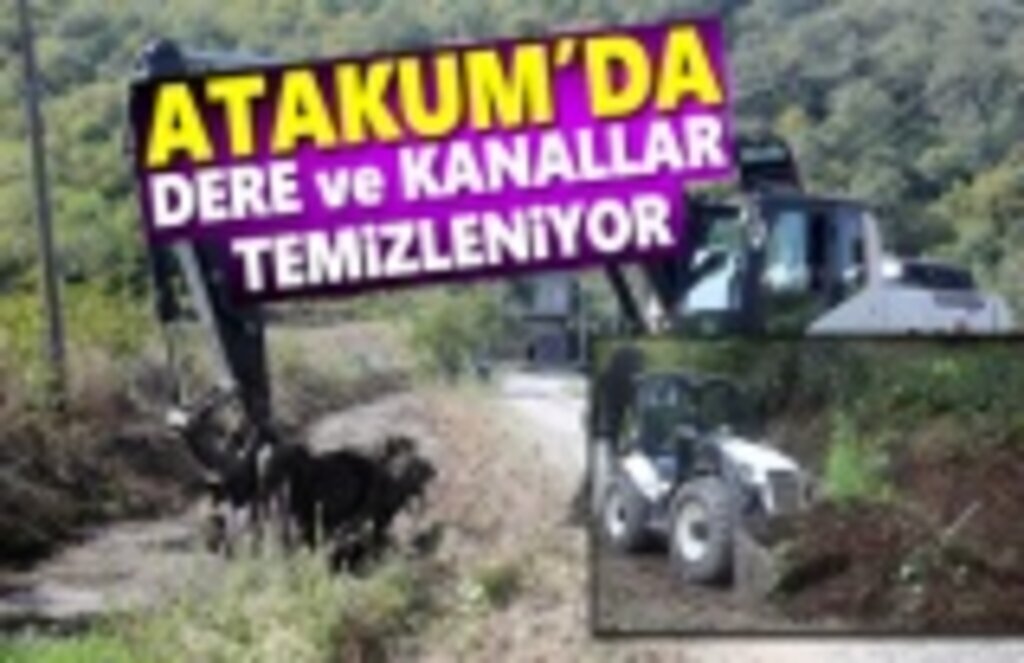 Atakum'da dere ve su kanallarında taşkına karşı önlemler alındı