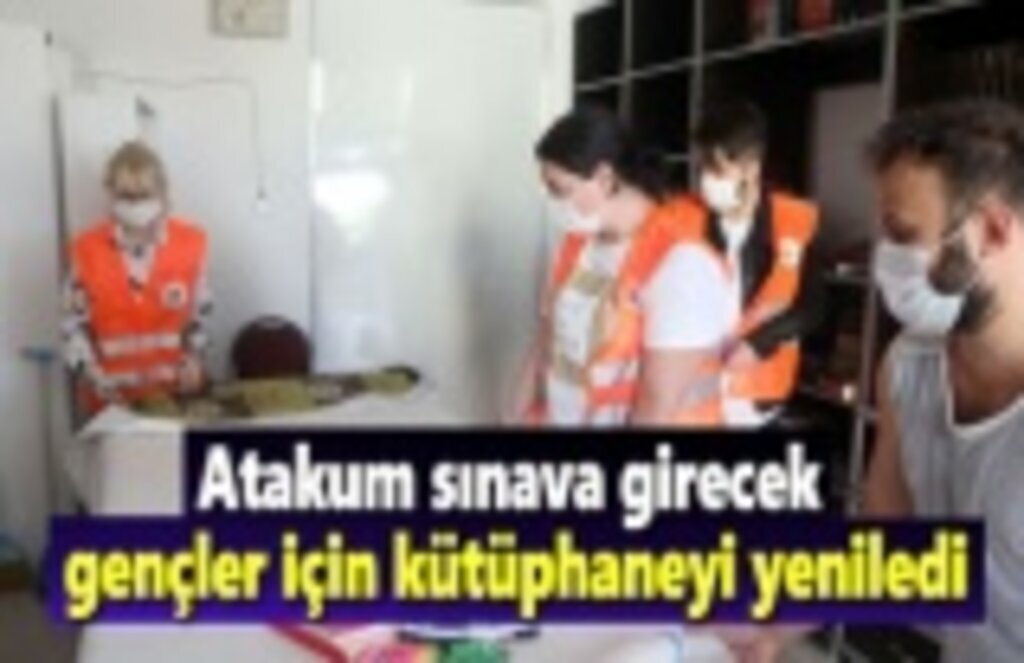 Atakum sınava girecek öğrenciler için kütüphaneyi yeniledi