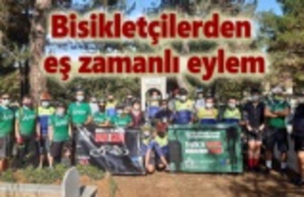 Bisikletçilerden Türkiye'de eş zamanlı eylem