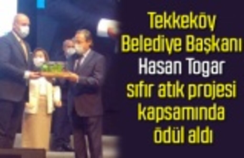 Tekkeköy Belediye Başkanı Hasan Togar'a proje ödülü