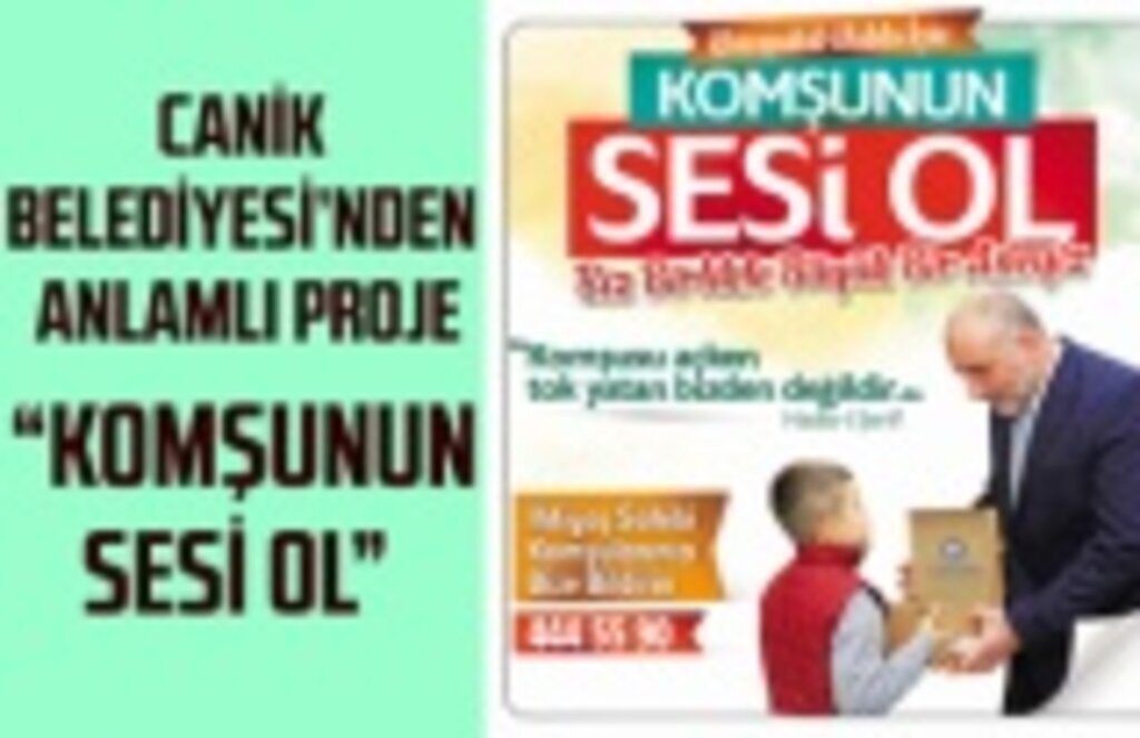 Canik Belediyesi'nden anlamlı proje