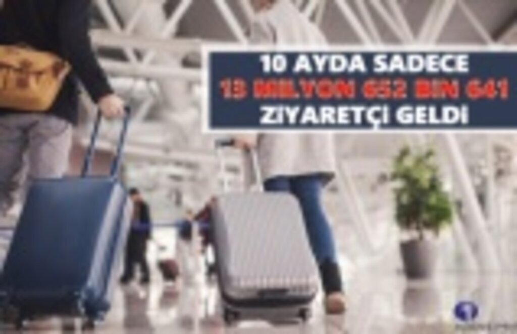 Türkiye'ye 10 ayda sadece 13 Milyon 652 Bin 641 Ziyaretçi geldi