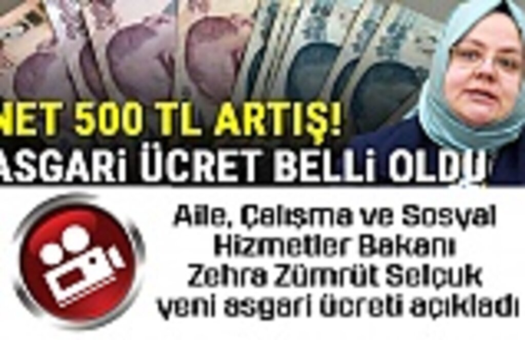 Asgari ücret net ne kadar oldu? Asgari ücret açıklandı