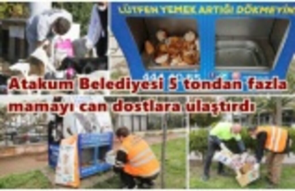 Atakum Belediyesi'nin patili dostlara 5 ton mama