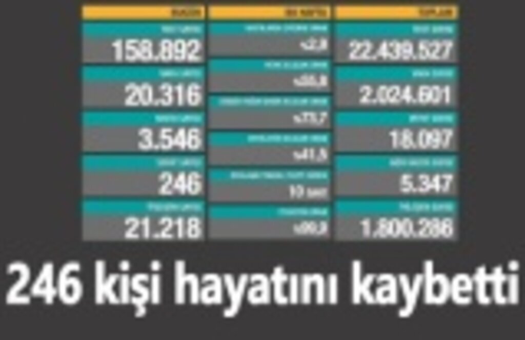 Vaka, Hasta, Ağır Hasta sayıları düşüyor, 20 Aralık Koronavirüs tablosu