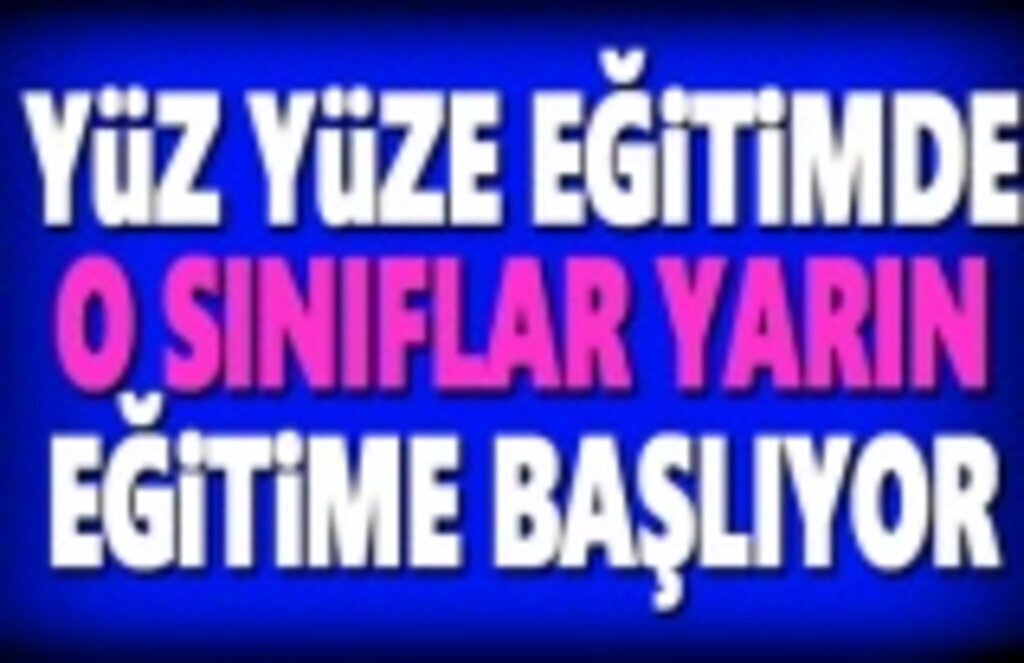 Yüzyüze eğitim'de anaokulları yarın eğitime başlıyor
