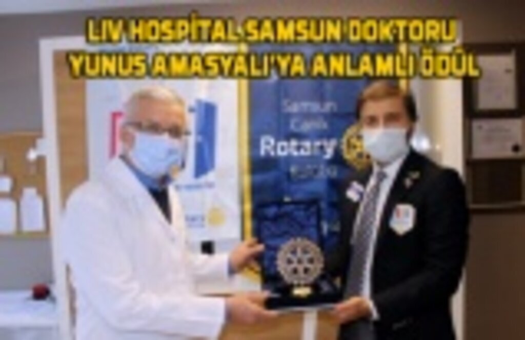 Liv Hospital Samsun Doktoru Yunus Amasyalı'ya anlamlı ödül
